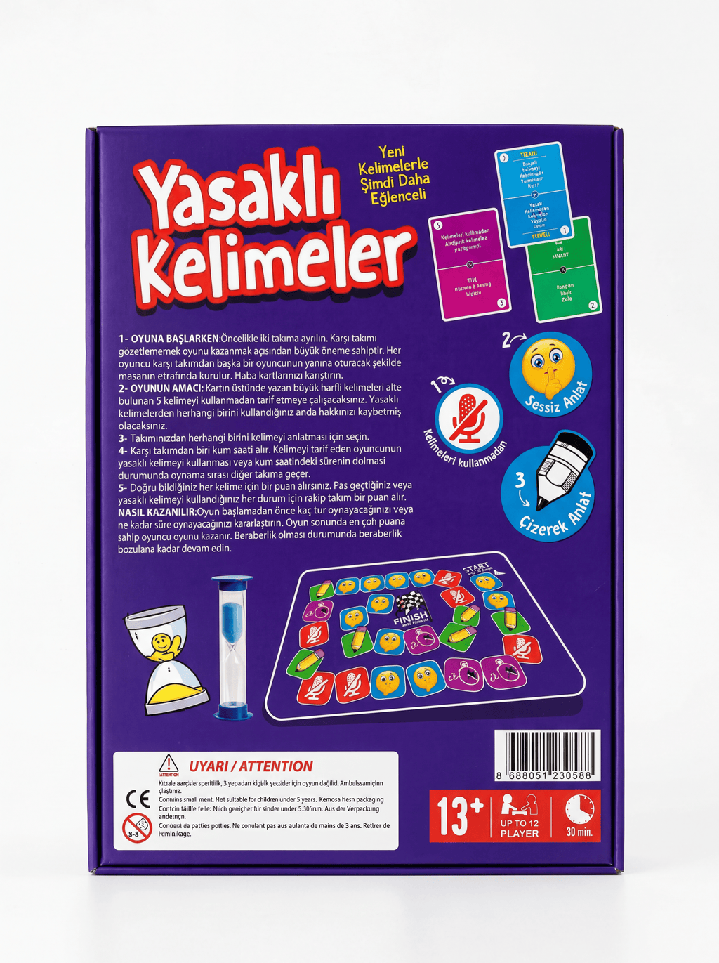 Yasaklı Kelimeler Eğlenceli Kutu Oyunu Kelime Anlatma Çizim ve Sessiz Sinema Aktivite Seti