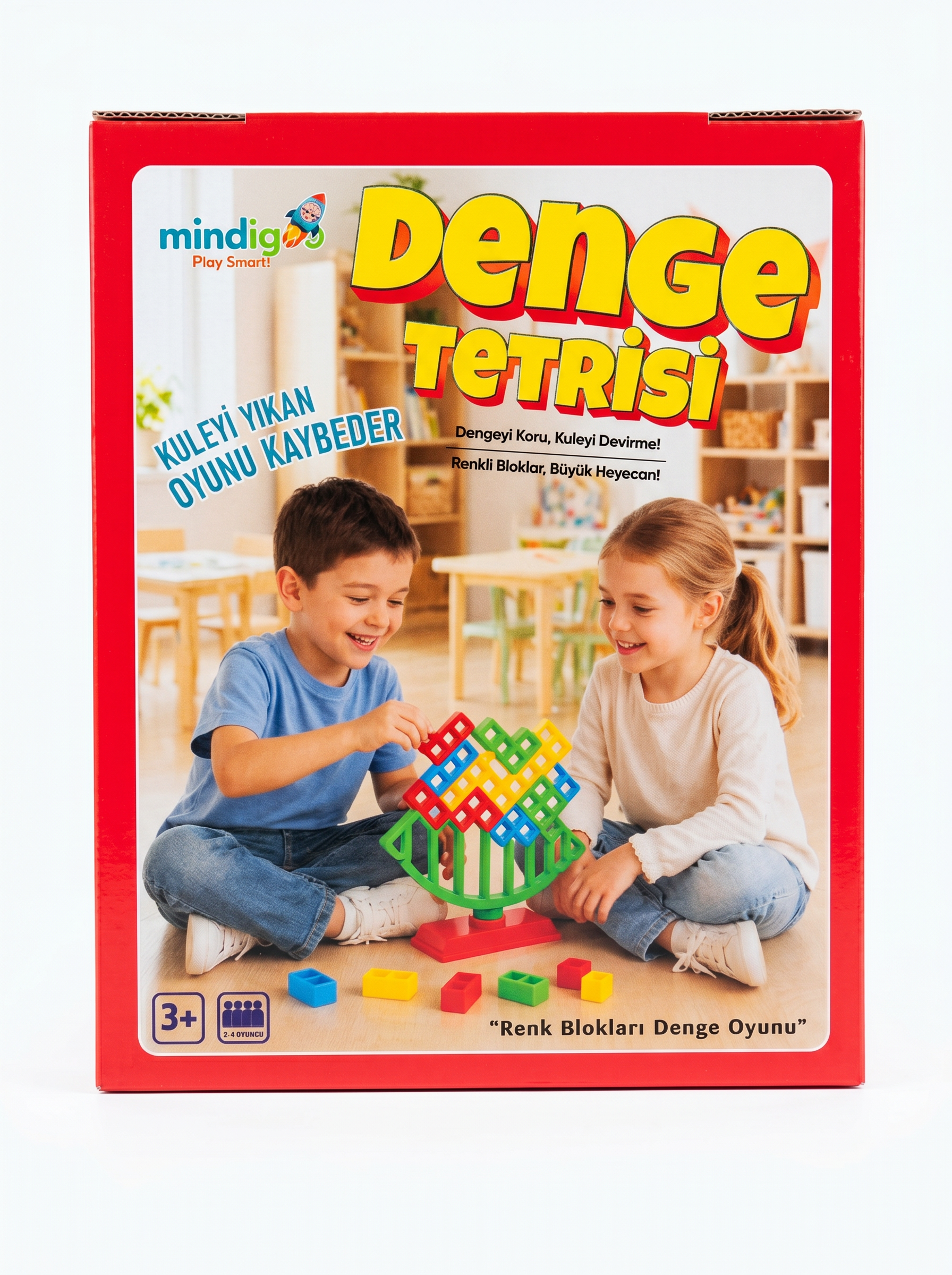 Denge Tetrisi Renk Blokları Denge Oyunu Eğitici Kutu Oyunu