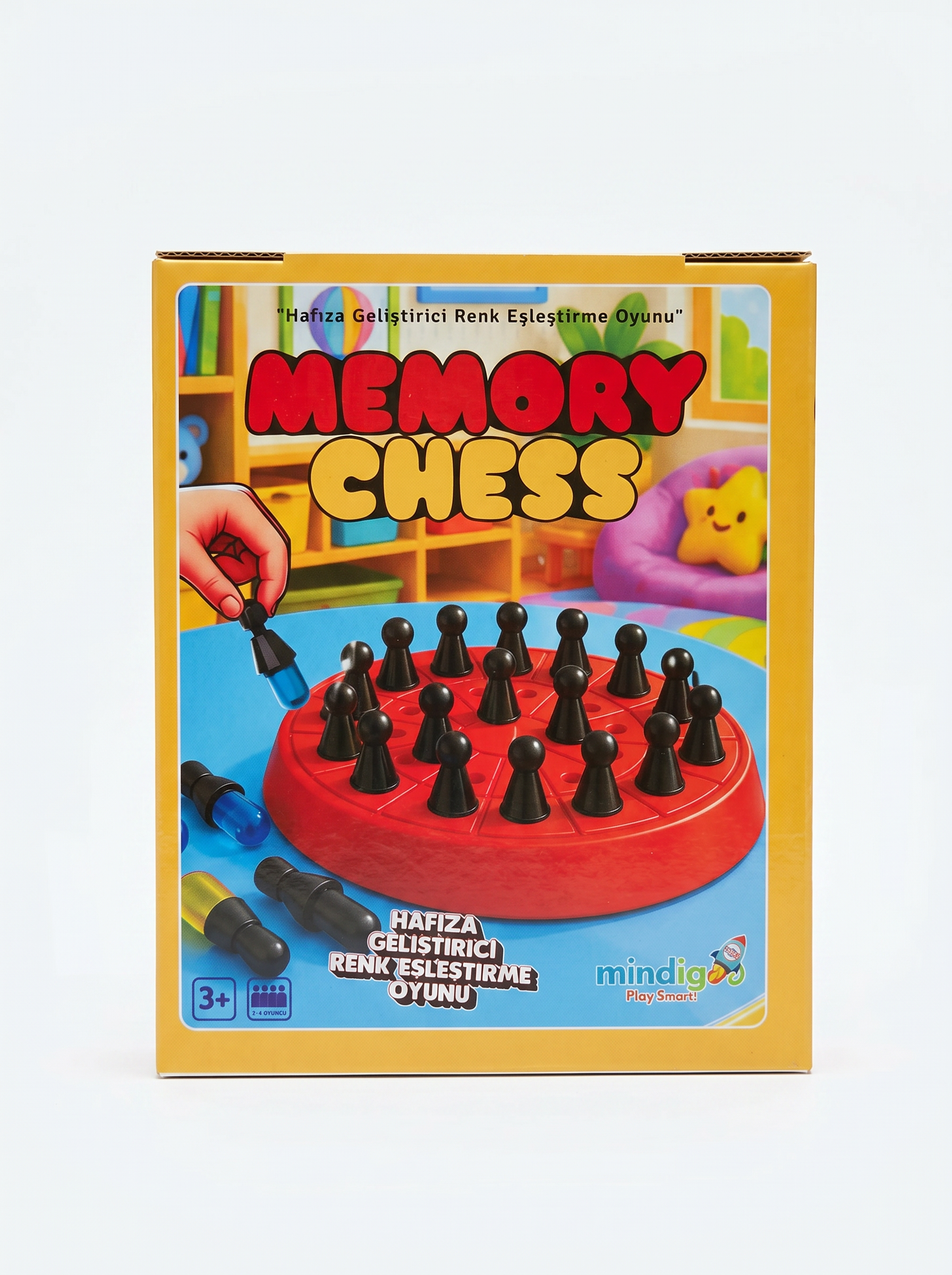 Memory Chess Hafıza Geliştirici Renk Eşleştirme Oyunu Eğitici Ahşap/Plastik Akıl Oyunu 2-4 Oyuncu
